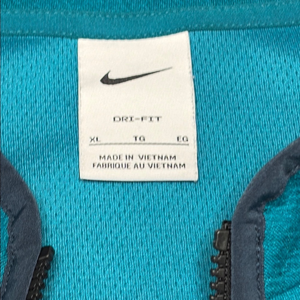 Nike Green Zip Up Men’s Golf Sweater Lightweight- Size XL - Picture 4 of 5
